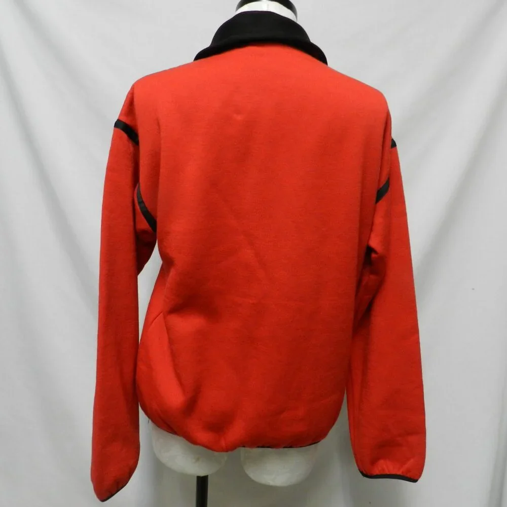 North Face Vintage sweatshirt red 1/4 Zip Fleece Lined Size Sz Medium Md M